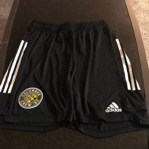 ADIDAS MEN'S MLS ADIZERO TEAM SHORT, COLUMBUS CREW SC- BLACK